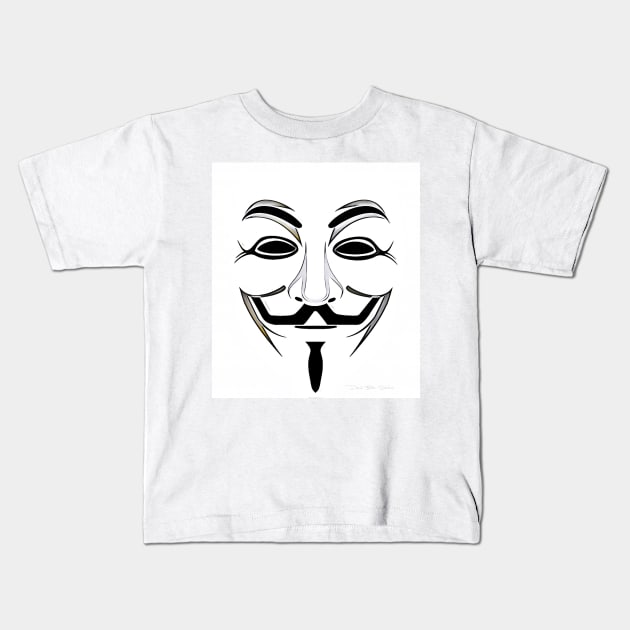 Anonymous Kids T-Shirt by davidbstudios